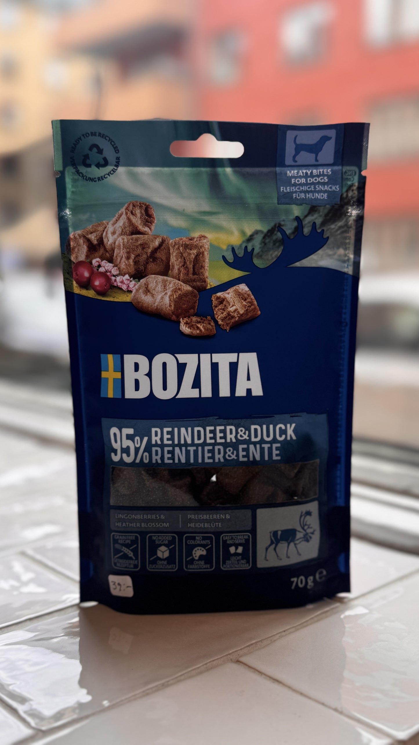 Bozita Snacks Meaty Bites Reindeer & Duck 70 g