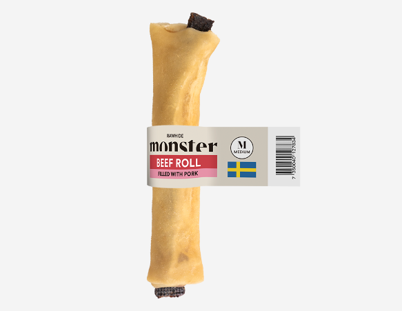 Monster Rawhide Beef Filled Pork 15cm