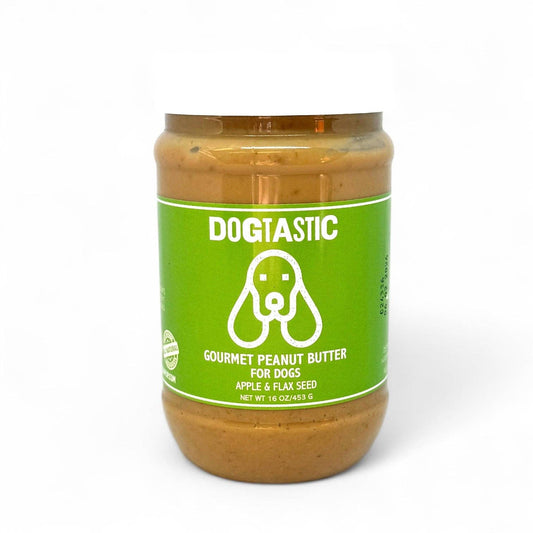 Jordnötssmör för Hundar - Äpple & Linfrösmak