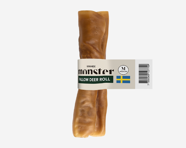 Monster Rawhide Fallow Deer Roll 15cm