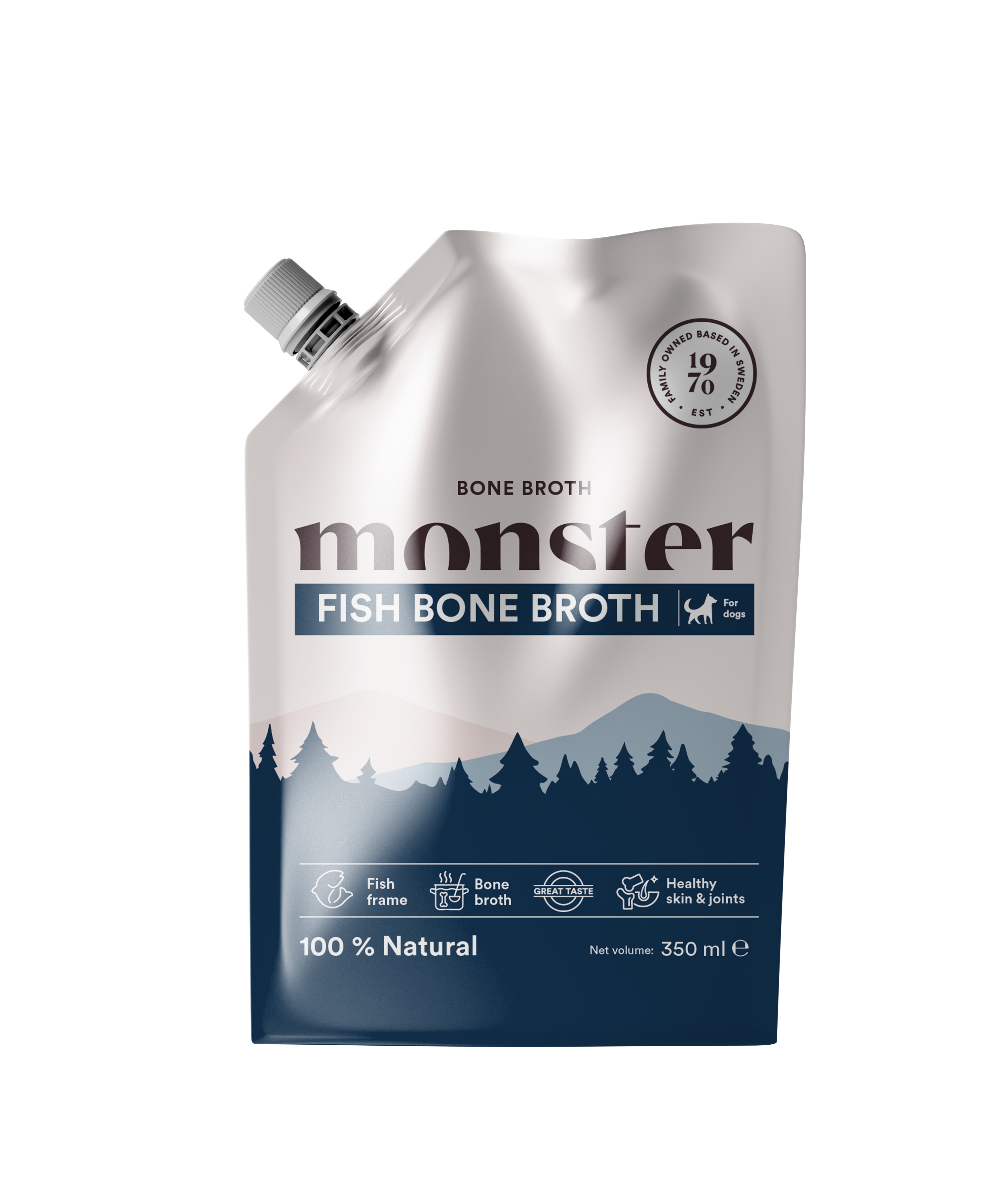 Monster Dog Bone Broth Fish 350 ml