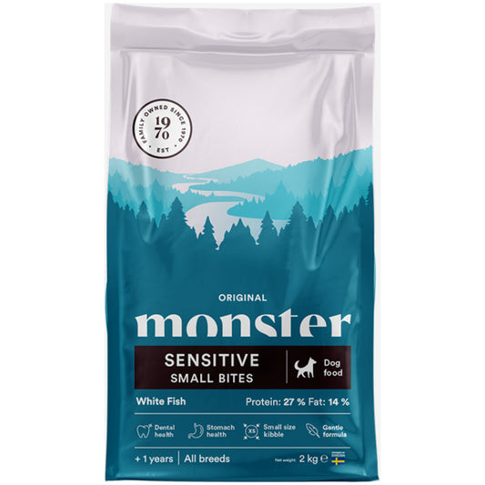 Monster Dog Original Sensitive White Fish Small Bites 2kg