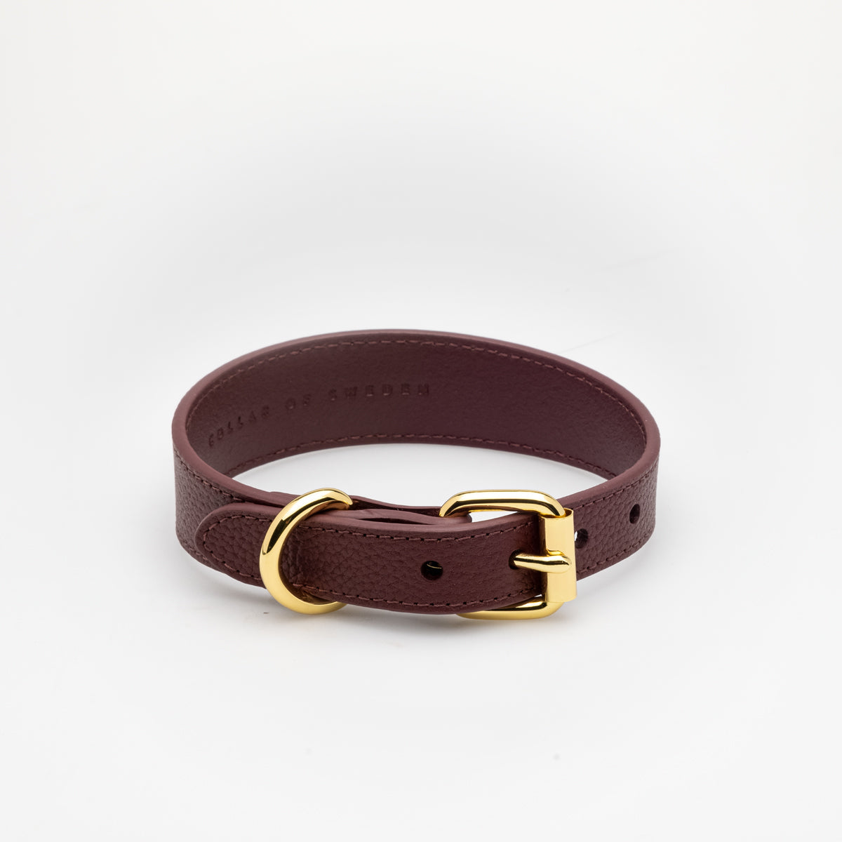 Vinrött Hundhalsband, non-leather
