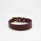 Vinrött Hundhalsband, non-leather