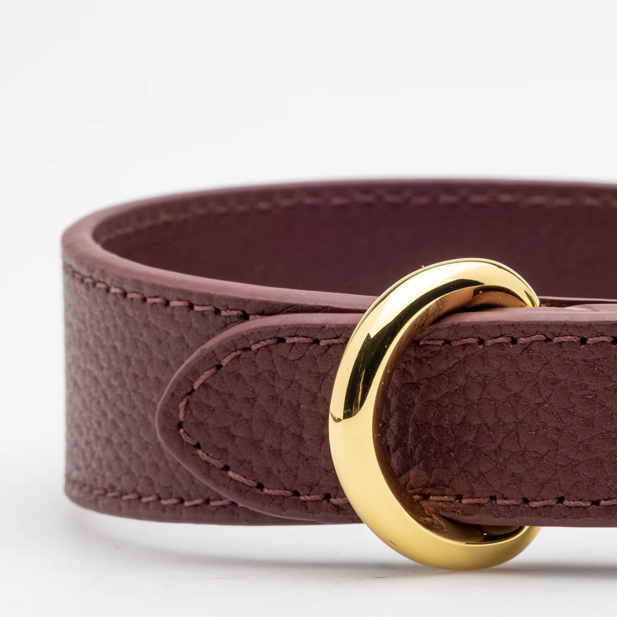 Vinrött Hundhalsband, non-leather